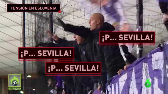 M&aacute;xima tensi&oacute;n entre los ultras del Sevilla y los del Maribor en Eslovenia
