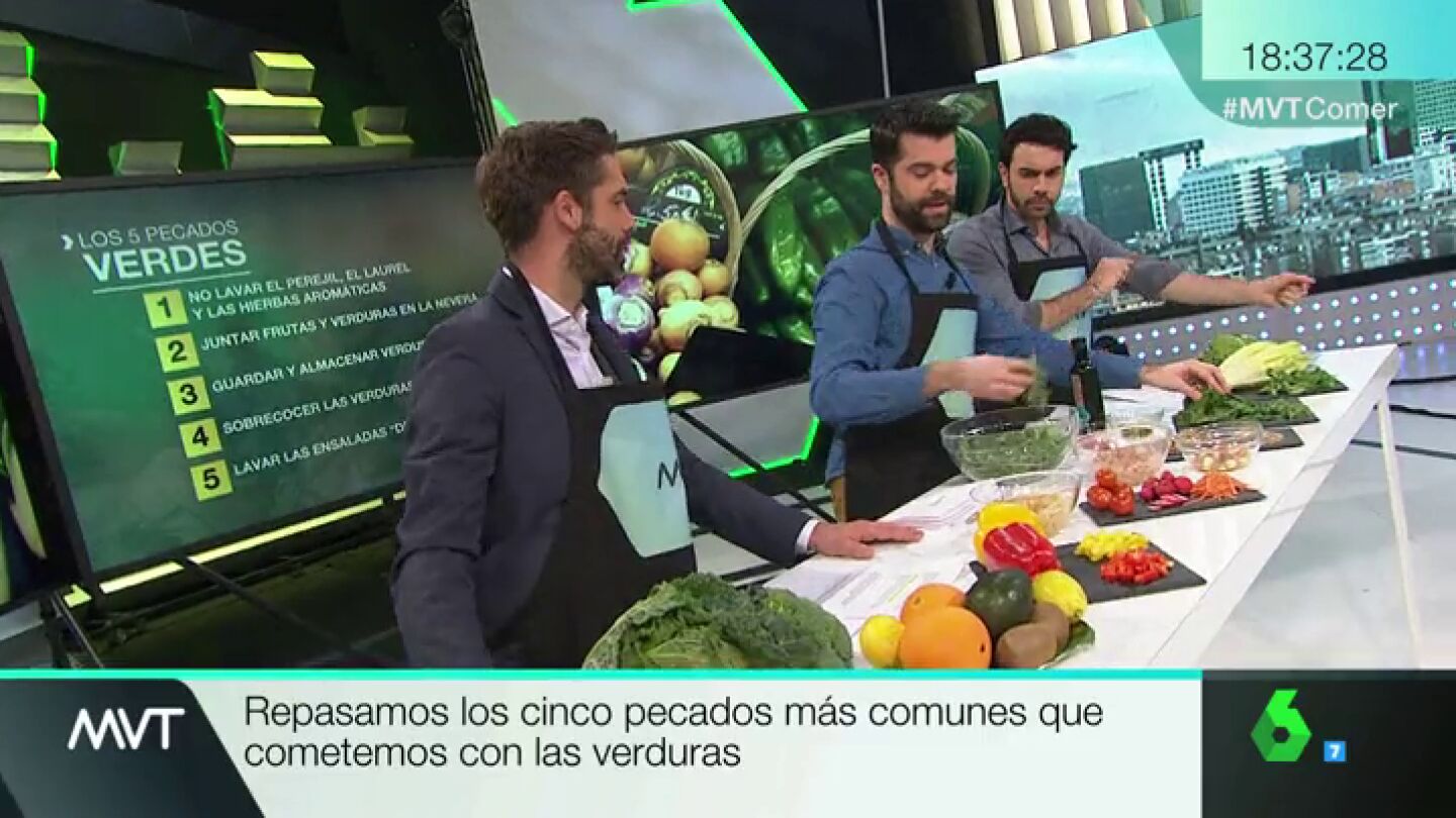 Los cinco pecados con las verduras