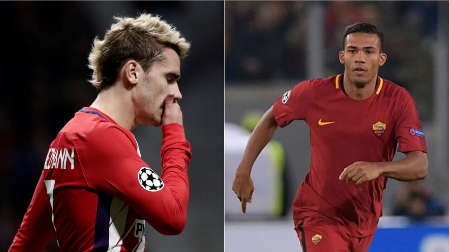 Griezmann y Juan Jes&uacute;s con sus respectivos equipos