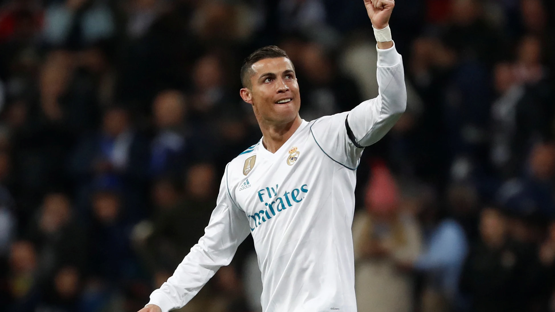 Cristiano Ronaldo celebra un triunfo del Real Madrid