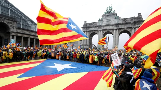 Manifestación independentista en Bruselas Manifestación independentista en Bruselas