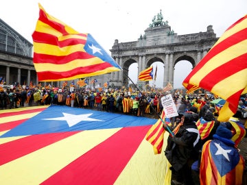 Manifestación independentista en Bruselas Manifestación independentista en Bruselas