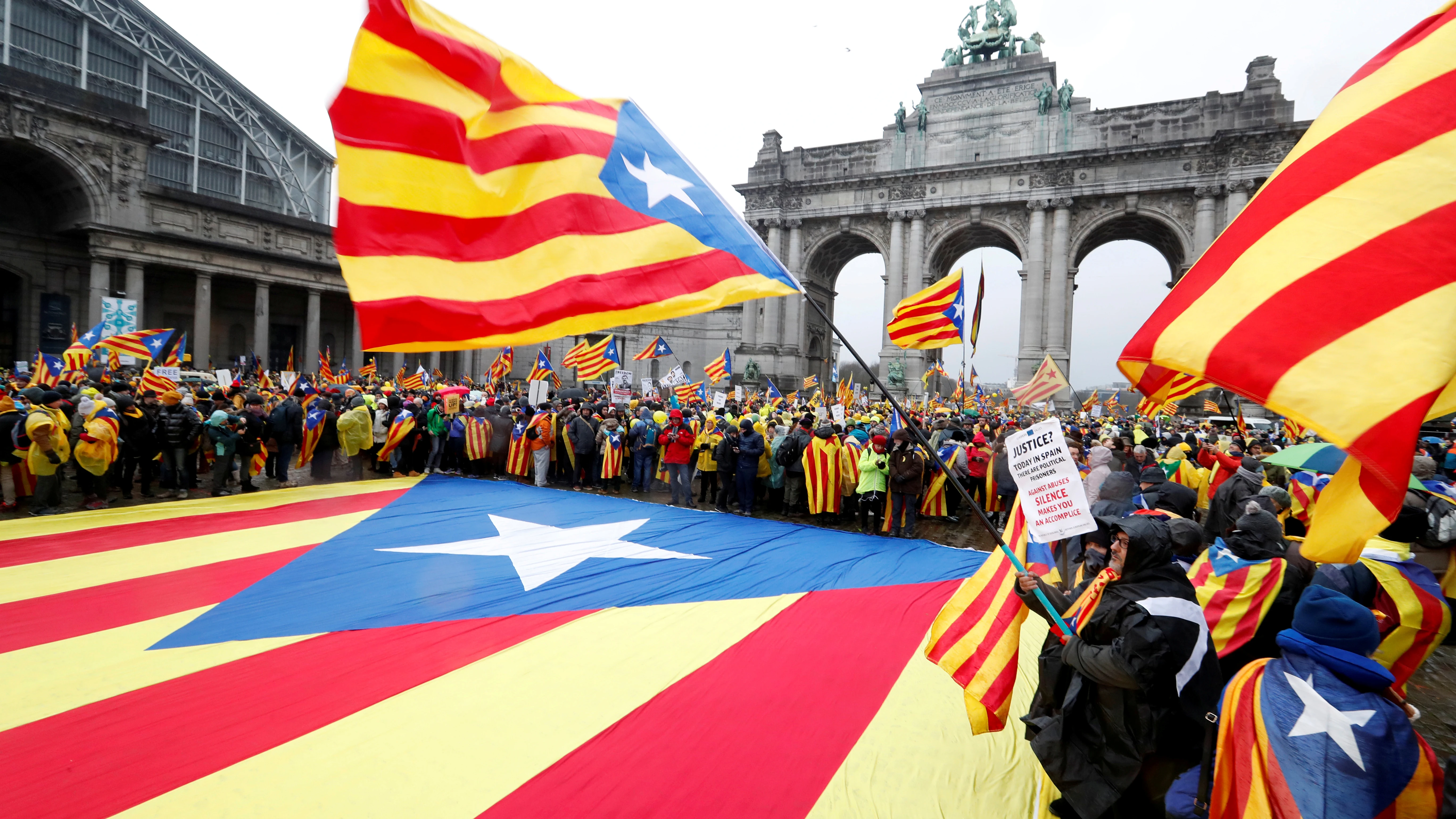 Manifestación independentista en Bruselas