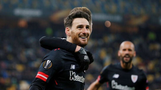 Aduriz celebra su gol contra el Zorya