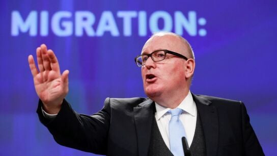 El vicepresidente de la Comisi&oacute;n Europea, Frans Timmermans
