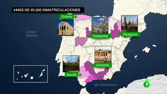 Algunos de los bienes inmatriculados de la Iglesia.  inmatriculaciones