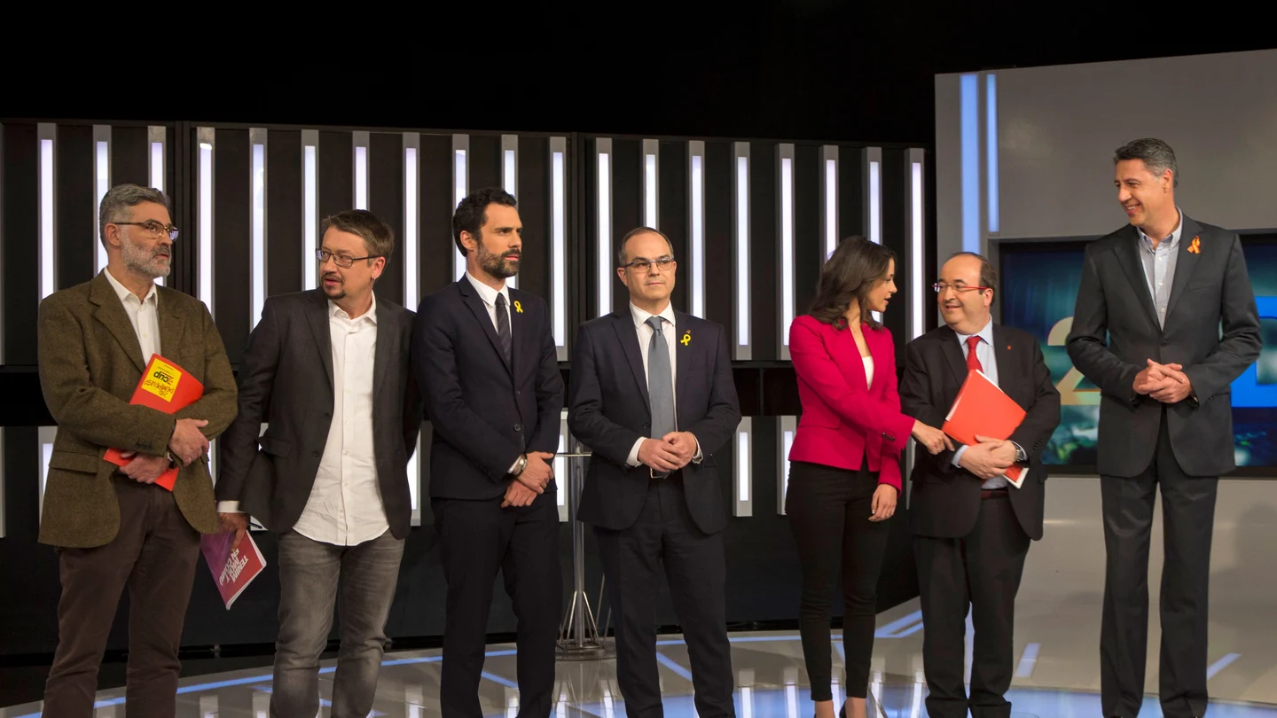 Los candidatos a las elecciones catalanas del 21D en el debate a siete Los candidatos a las elecciones catalanas del 21D en el debate a siete