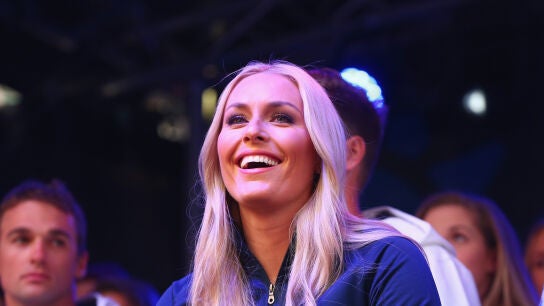 Lindsey Vonn, durante un acto