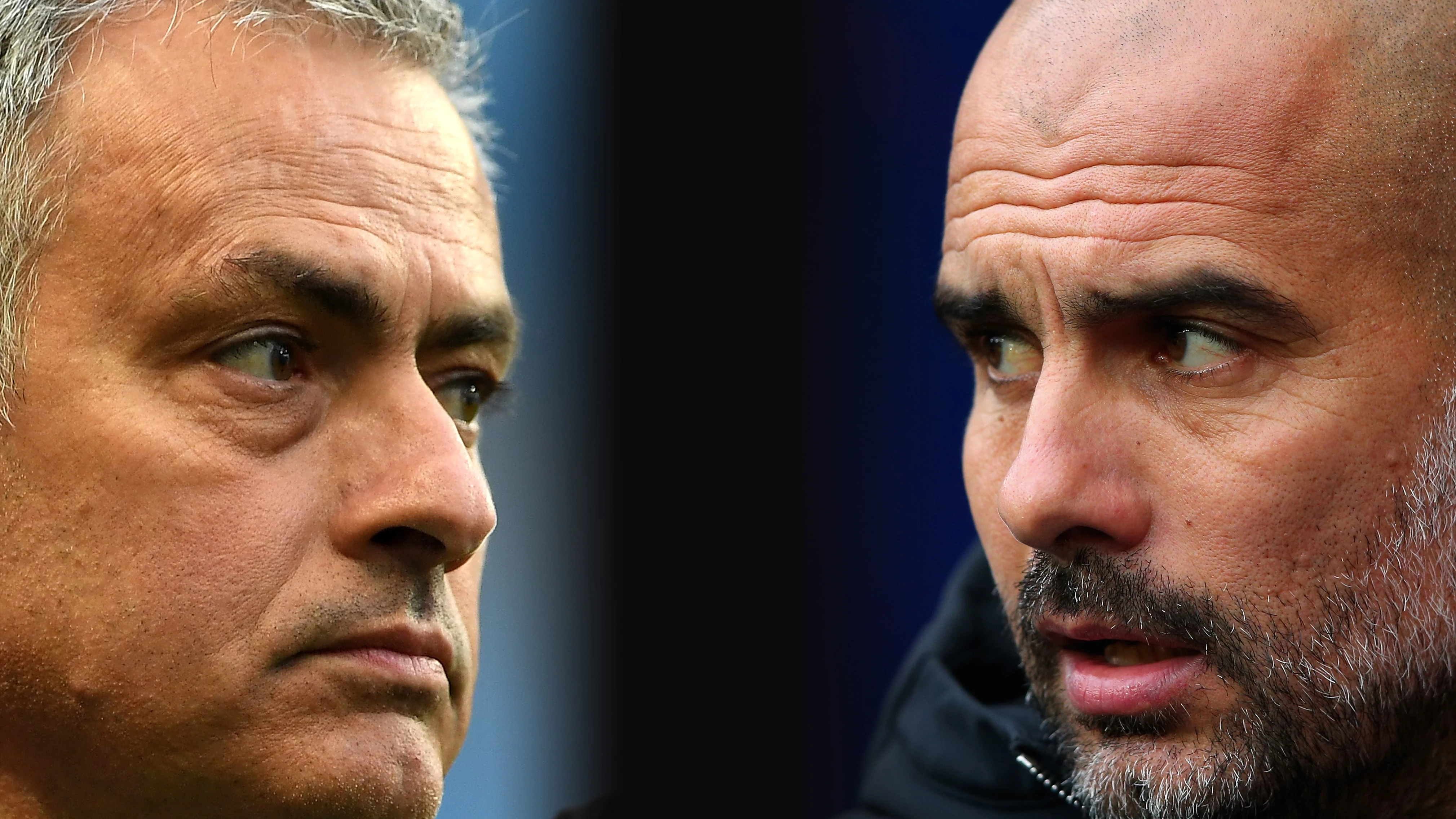 Mourinho y Guardiola, frente a frente en el derbi de Manchester