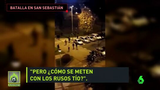 As&iacute; fueron los incidentes de los ultras rusos del Zenit en los aleda&ntilde;os de Anoeta