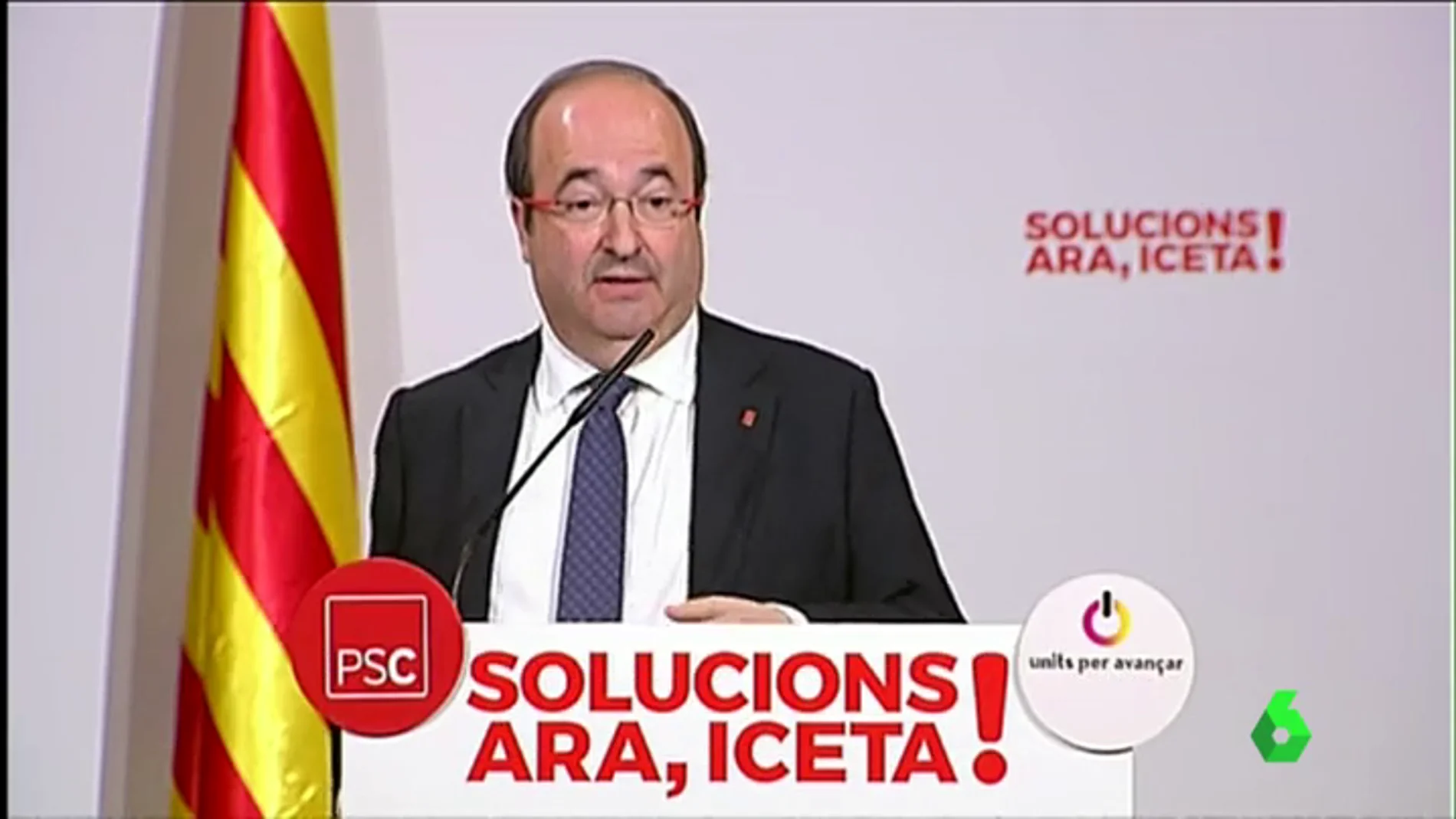 Miquel Iceta: "Rajoy no puede negar que existe un problema, si tiene una solución mejor, que la diga"