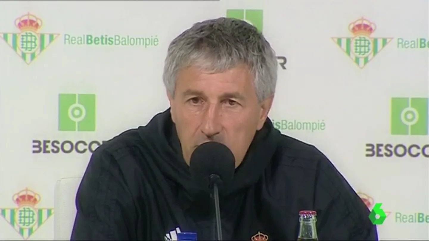 Quique Setién alaba a Simeone: " Quique Setién alaba a Simeone: "
