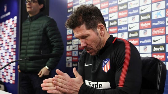 Diego Simeone, en rueda de prensa