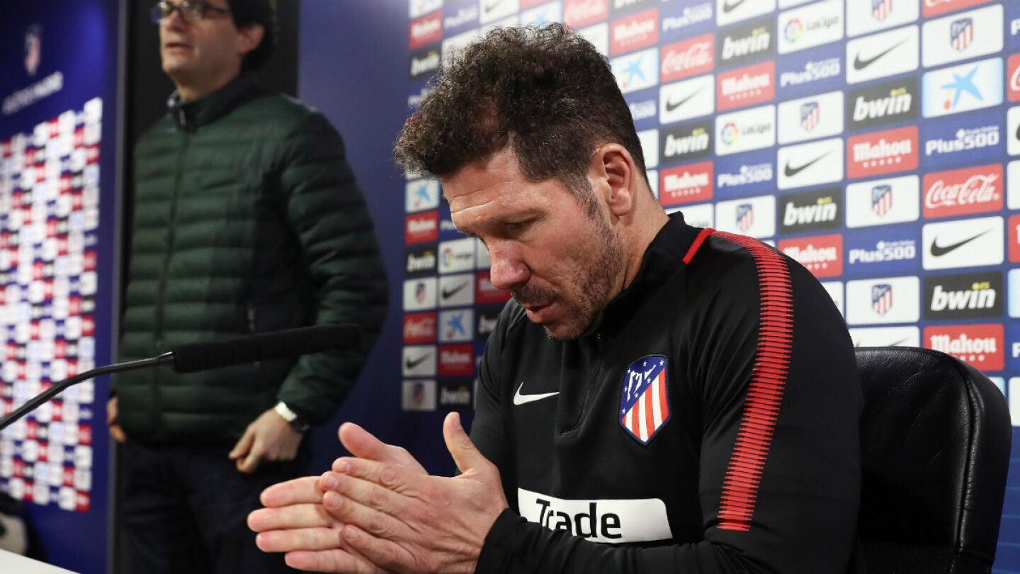 Diego Simeone, en rueda de prensa