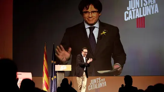 El número uno de Junts per Catalunya, Carles Puigdemont El número uno de Junts per Catalunya, Carles Puigdemont