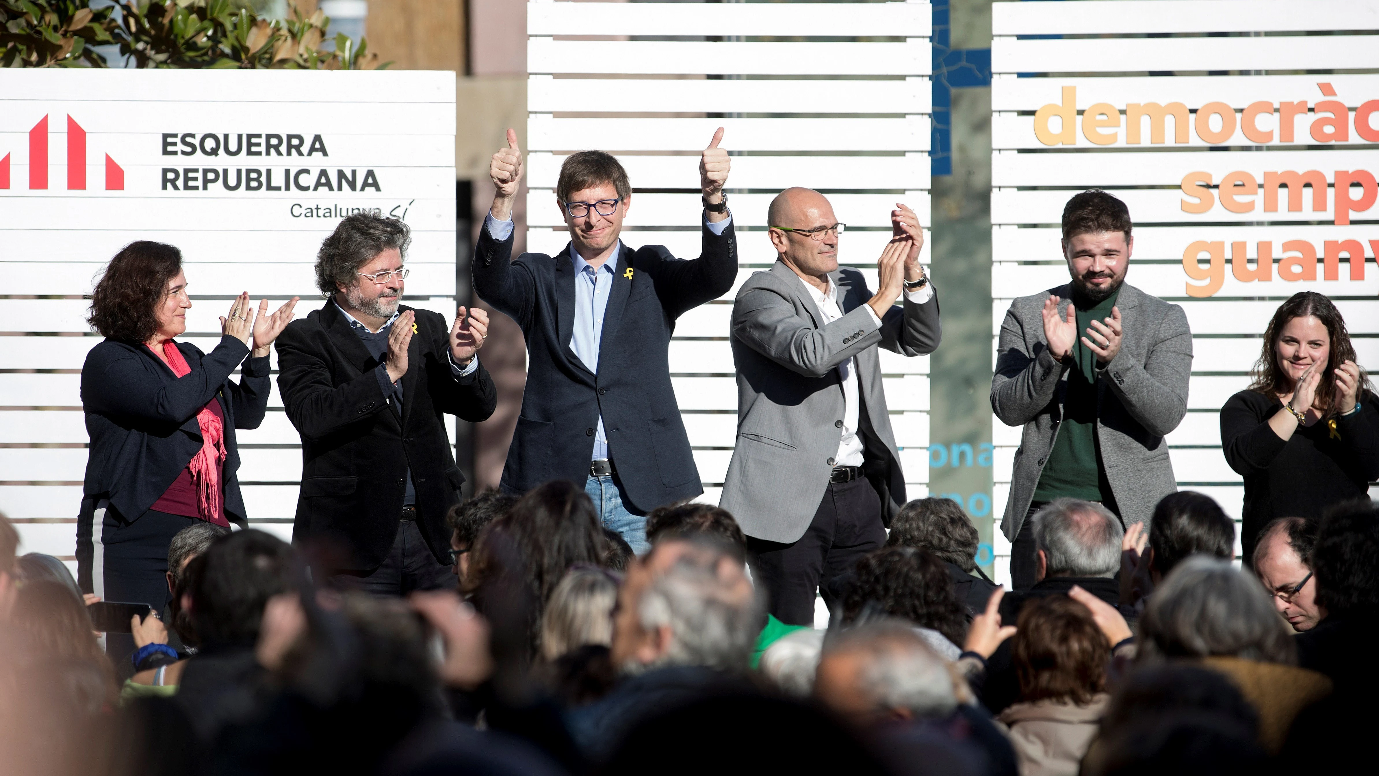 Acto de campaña de ERC por el 21D