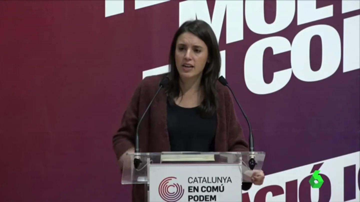 La portavoz de Unidos Podemos, Irene Montero La portavoz de Unidos Podemos, Irene Montero