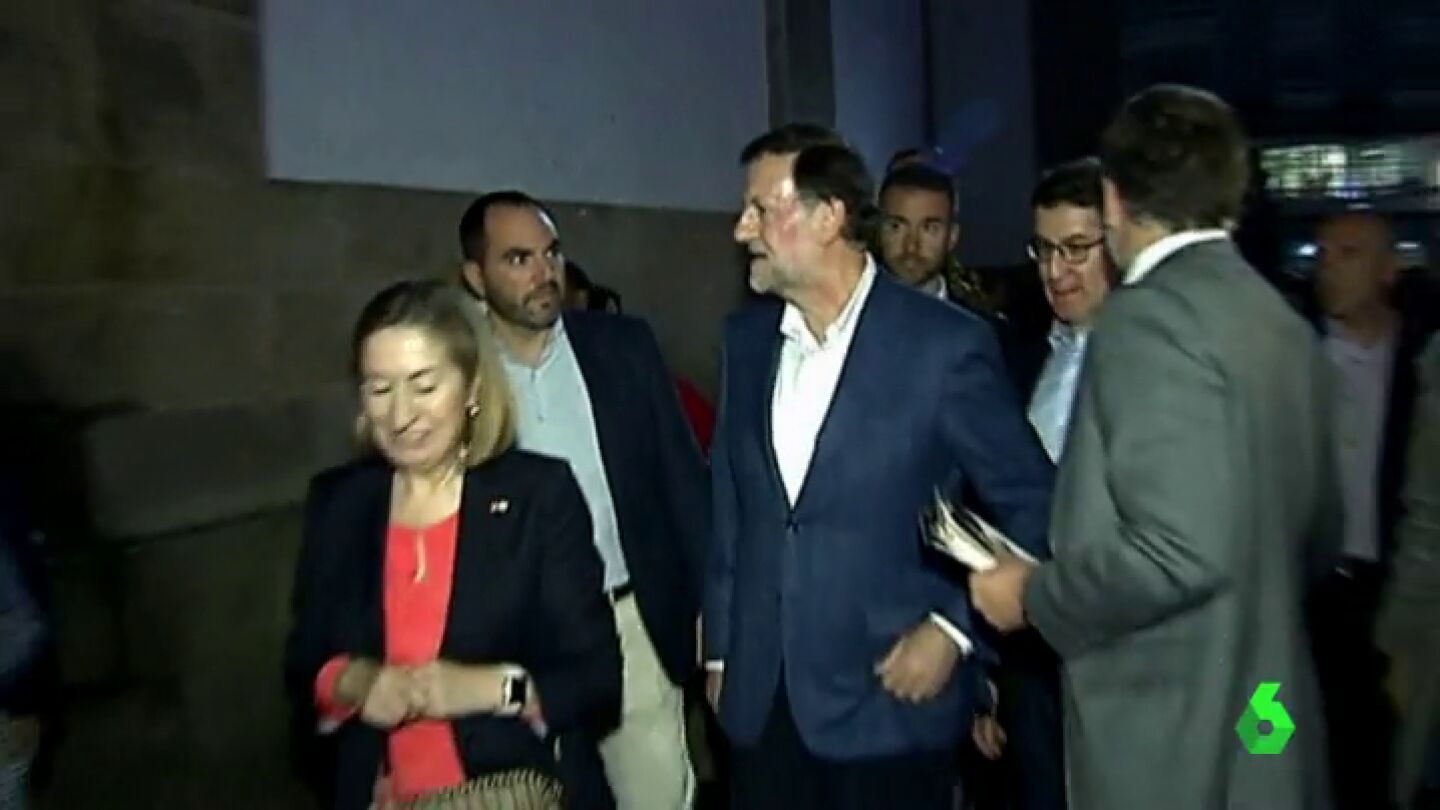 Mariano Rajoy momentos despu&eacute;s de la agresi&oacute;n 
