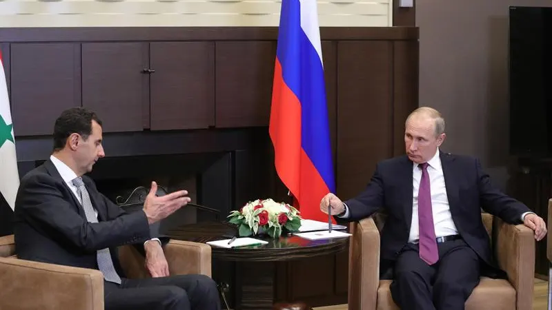 Vladímir Putin con Bashar al Assad