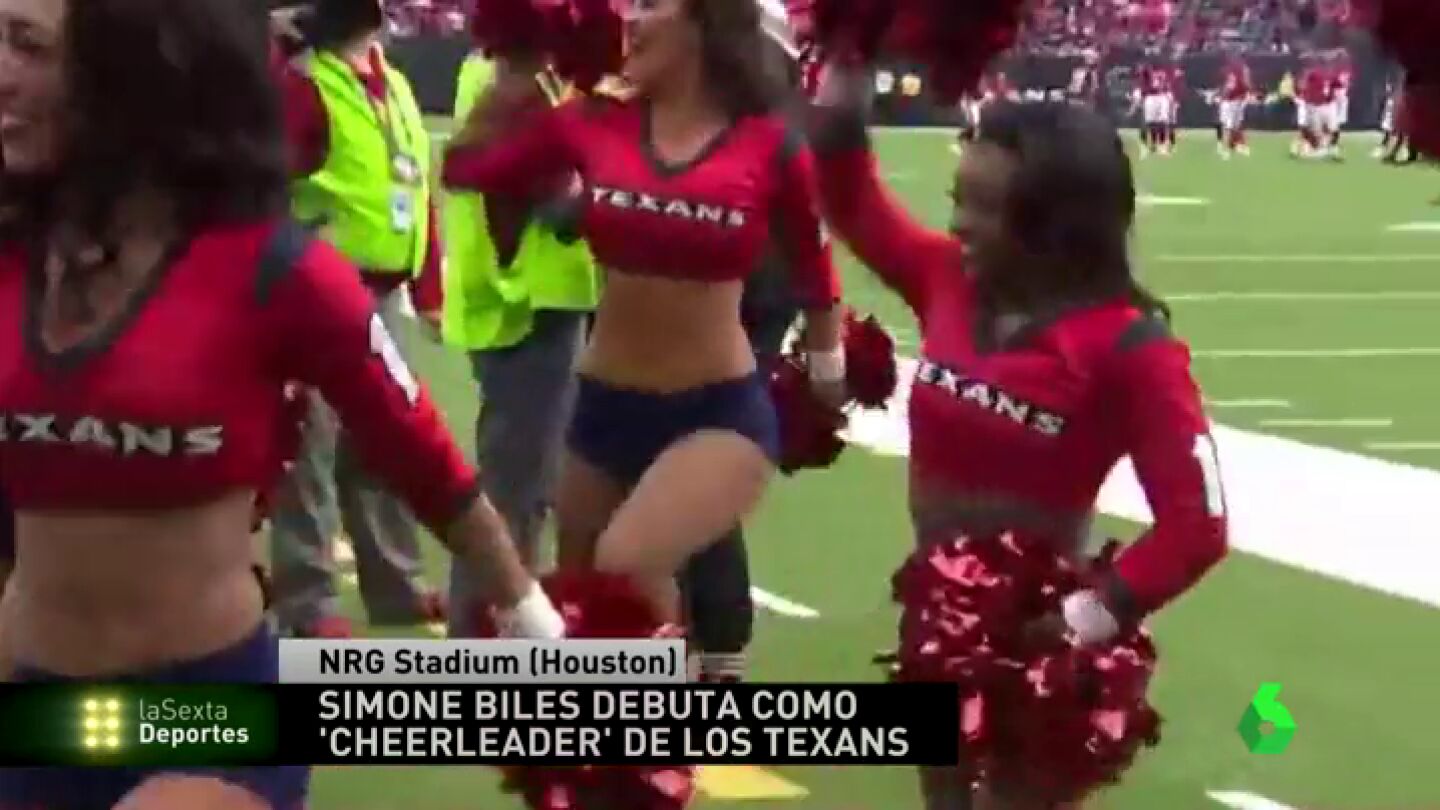 Simone Biles, la nueva 'Cheerleader' de la NFL