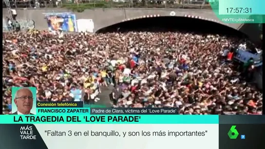 Francisco Zapater, padre de una de las víctimas del Love Parade: "En el banquillo faltan los más importantes" Francisco Zapater, padre de una de las víctimas del Love Parade: "En el banquillo faltan los más importantes"