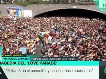 Francisco Zapater, padre de una de las víctimas del Love Parade: "En el banquillo faltan los más importantes" Francisco Zapater, padre de una de las víctimas del Love Parade: "En el banquillo faltan los más importantes"