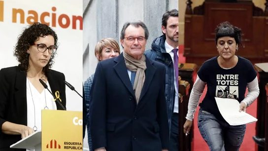 Marta Rovira, Artur Mas y Anna Gabriel Marta Rovira, Artur Mas y Anna Gabriel