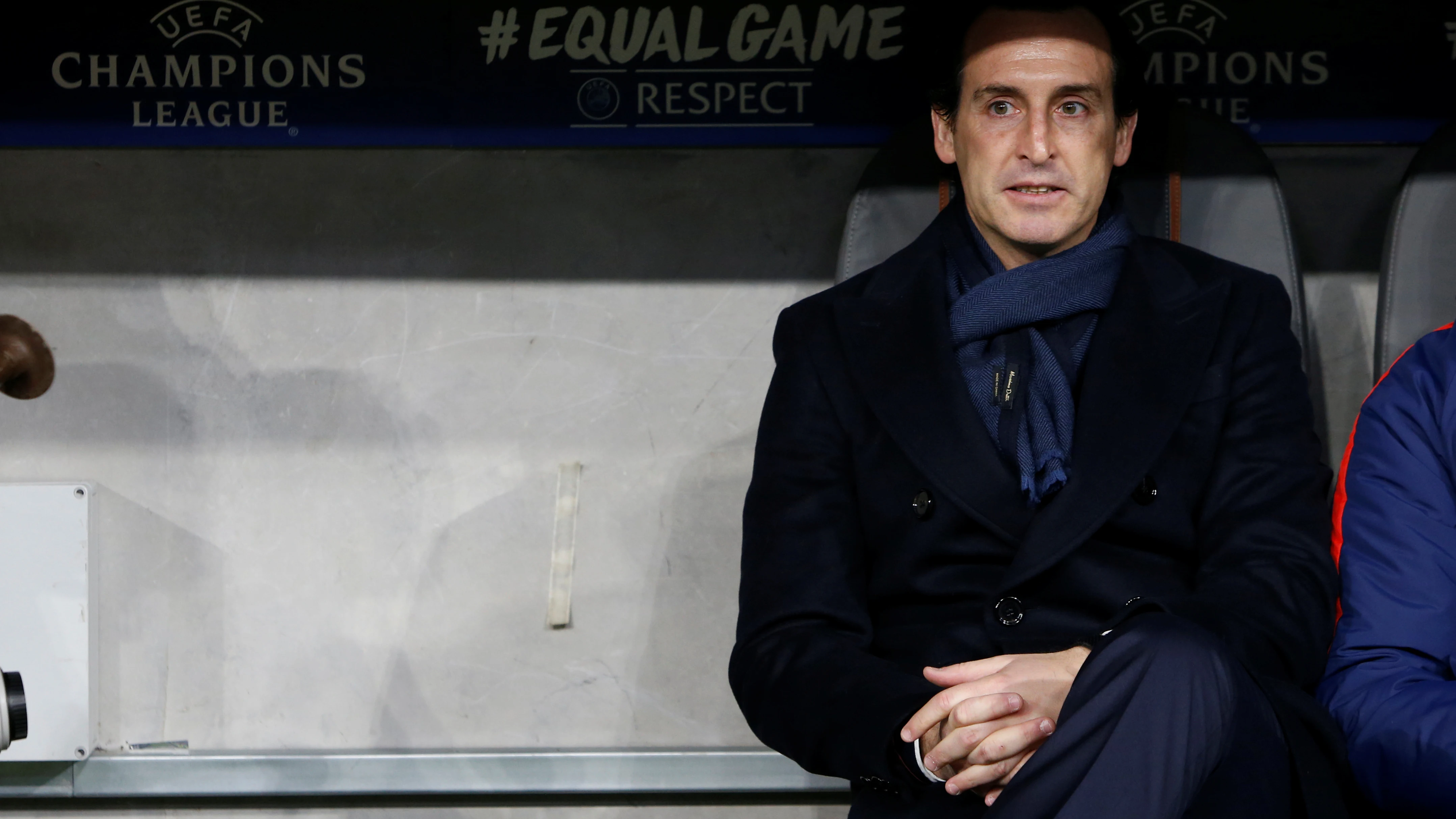 Emery, durante un partido del PSG