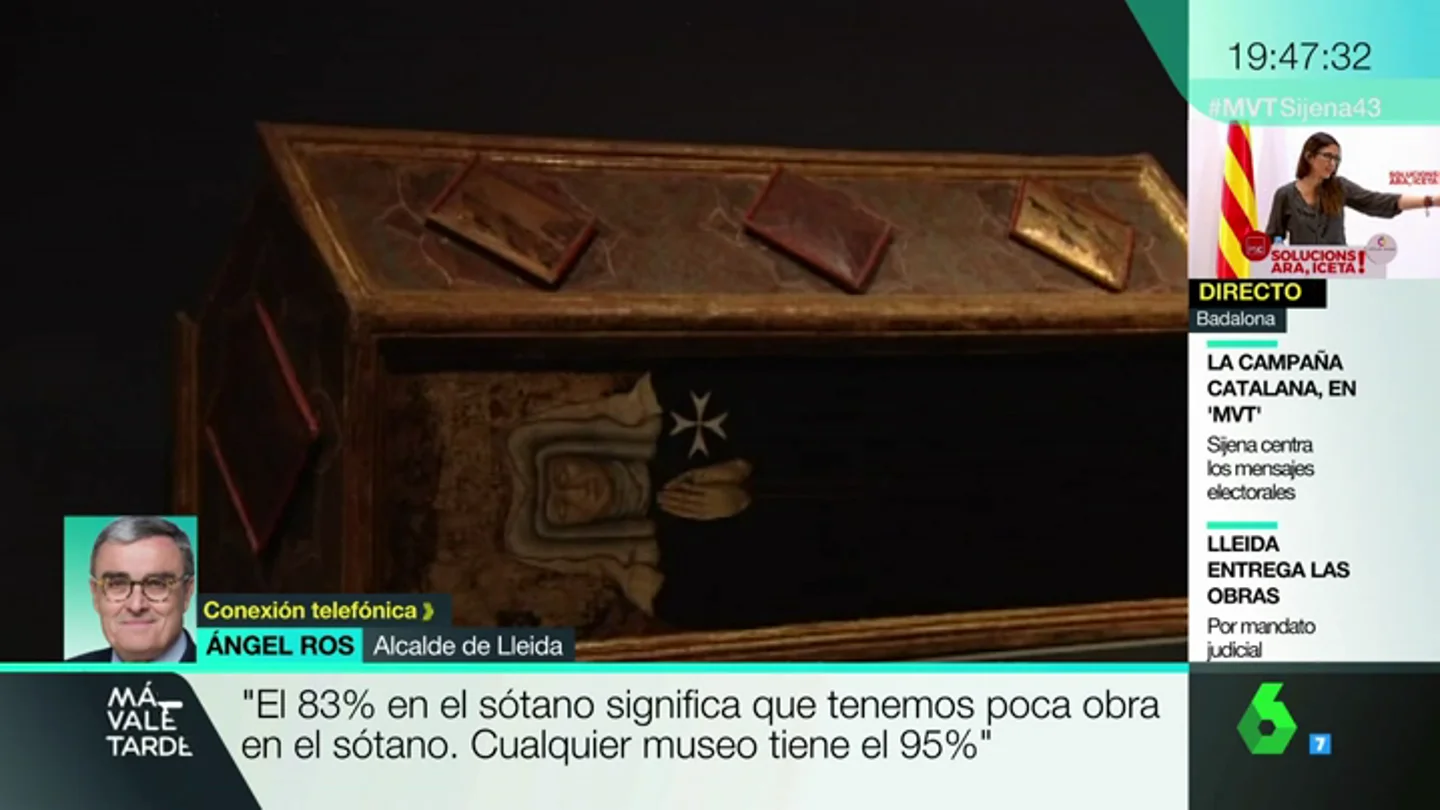 Ángel Ros: "Tener el 83% de las obras de Sijena en el sótano es poco. Cualquier museo tiene el 95%" Ángel Ros: "Tener el 83% de las obras de Sijena en el sótano es poco. Cualquier museo tiene el 95%"