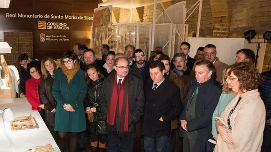 El presidente de Aragón Javier Lambán, durante su visita a Sijena El presidente de Aragón Javier Lambán, durante su visita a Sijena