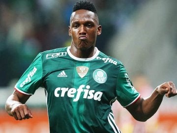 El defensa Yerry Mina. El defensa Yerry Mina.