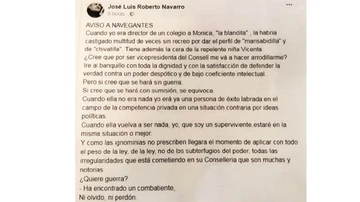 La carta de José Luis Roberto a Mónica Oltra