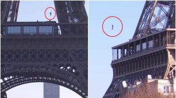 Nathan Paulin cruza desde la Torre Eiffel hasta Trocadero