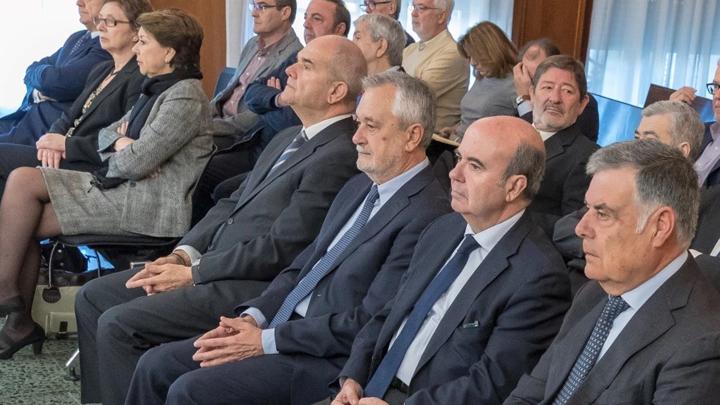 La sala de vistas del juicio del "procedimiento específico" de los ERE Manuel Chaves y José Antonio Griñán en el juicio de los ERE