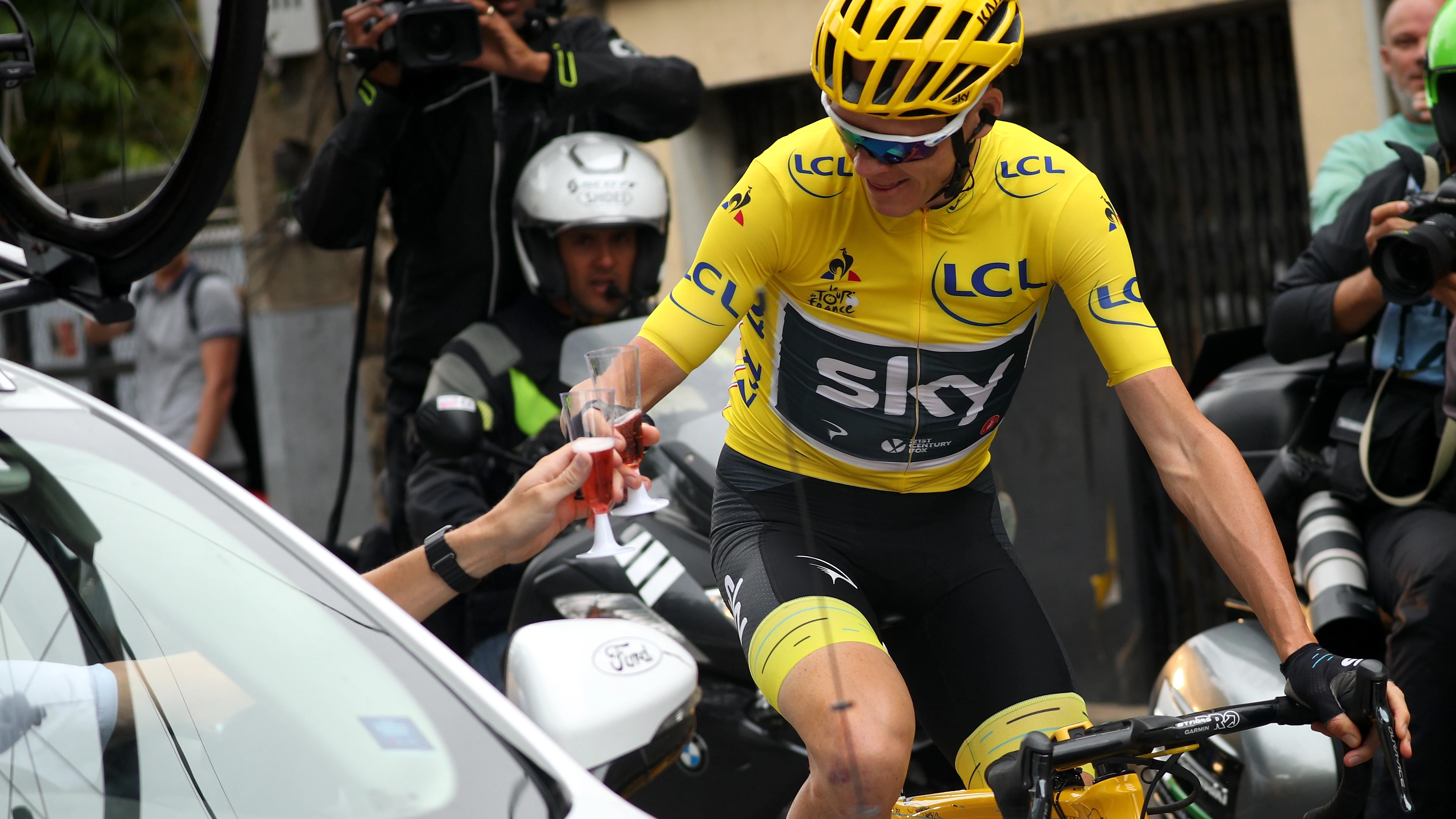 Chris Froome, en la última etapa del Tour 2017 Chris Froome, en la última etapa del Tour 2017