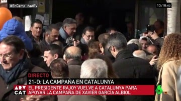 Rajoy junto a Albiol en Badalona