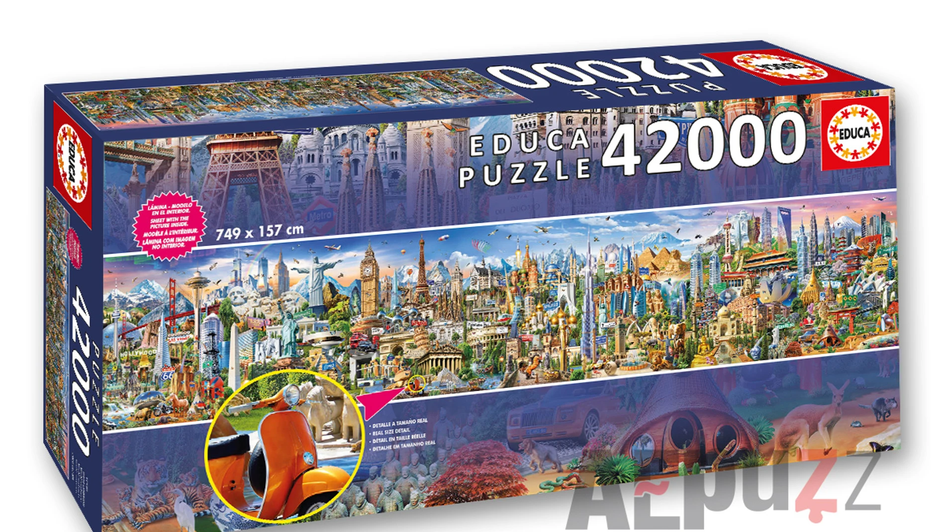 Lanzan puzzle más grande con 42.000 y una longitud de 7,49 metros ​