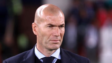 Zidane, durante el partido ante el Al-Jazira