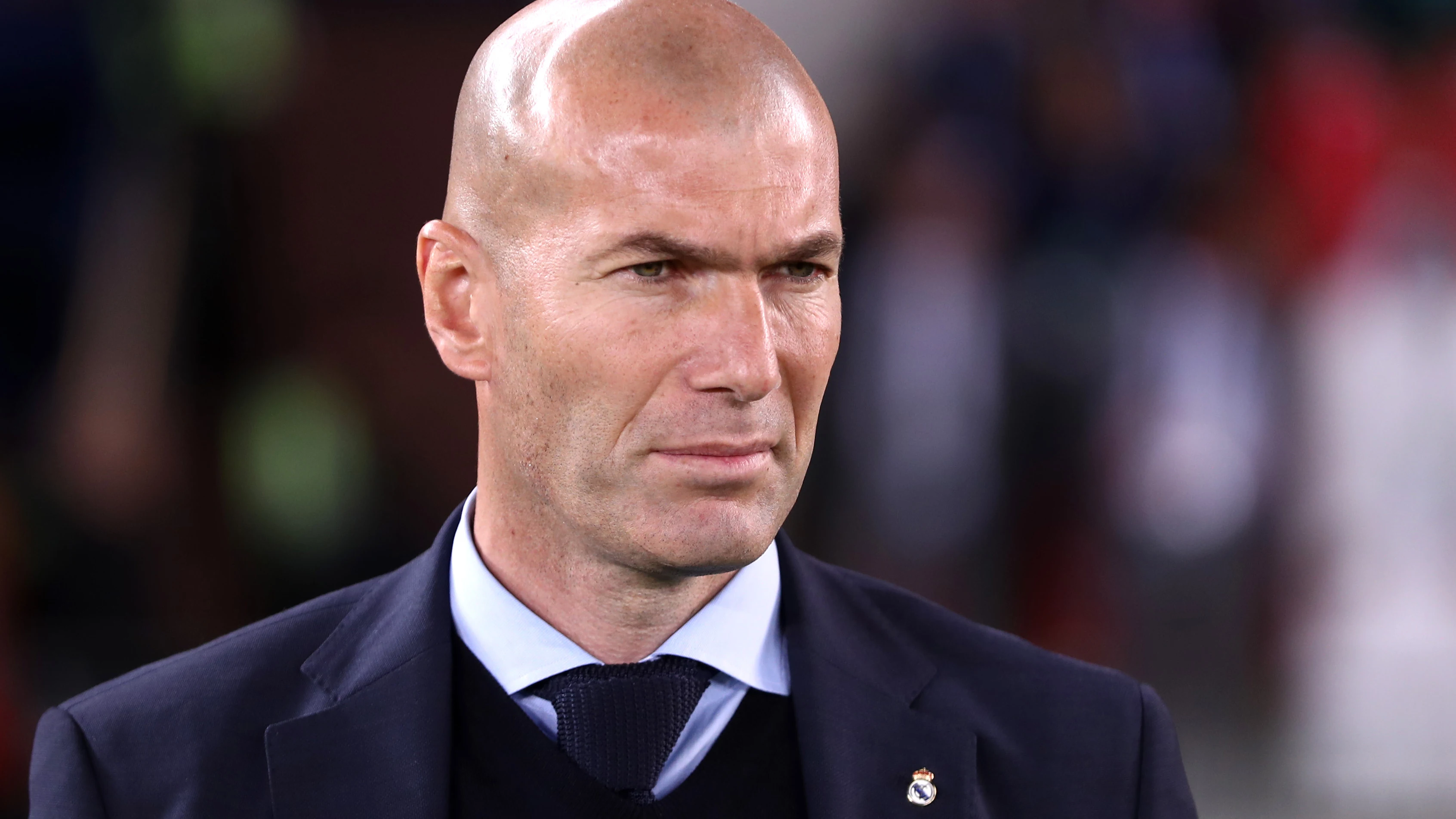 Zidane, durante el partido ante el Al-Jazira