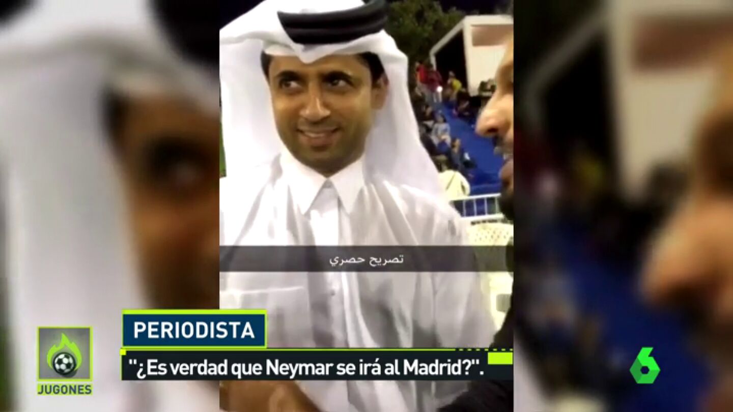 El jeque del PSG, tajante sobre el futuro de Neymar: "&iquest;Es verdad que se ir&aacute; al Madrid?"