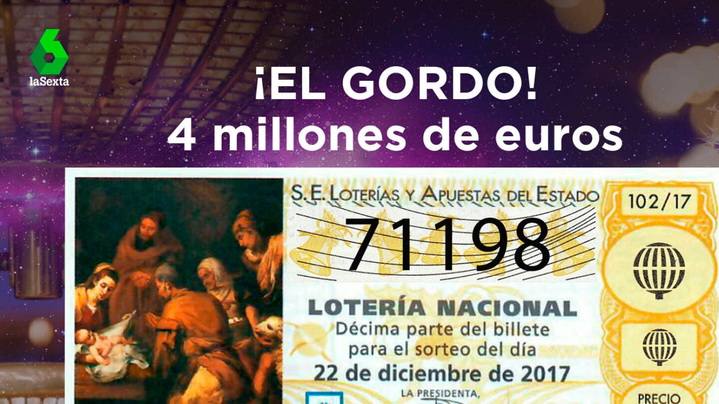 71198: premio gordo de la Loter&iacute;a de Navidad
