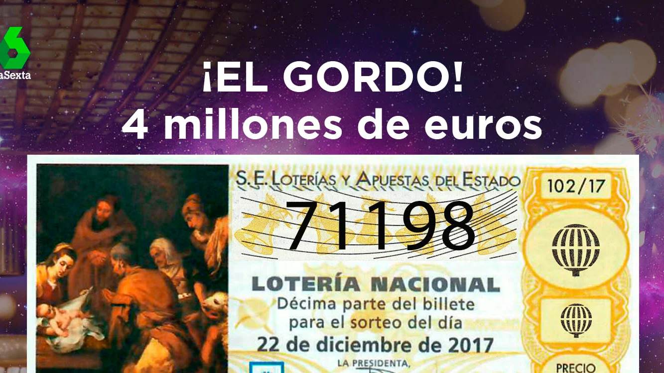 71198: premio gordo de la Lotería de Navidad