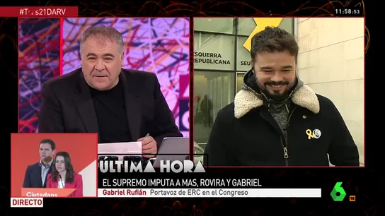 Gabriel Rufián improvisa un tuit en ARV Gabriel Rufián improvisa un tuit en ARV