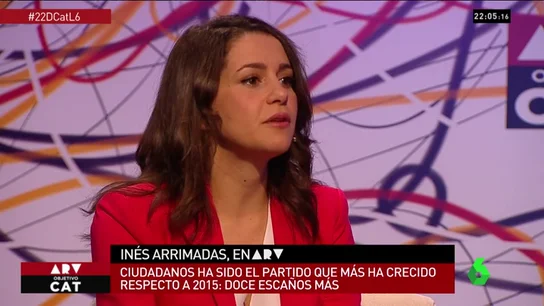 Inés Arrimadas: "Lo que tenemos en Cataluña lleva 30 años gestándose y no había soluciones de 15 minutos" Inés Arrimadas: "Lo que tenemos en Cataluña lleva 30 años gestándose y no había soluciones de 15 minutos"