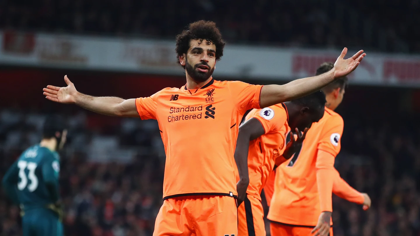 Mohamed Salah celebra uno de sus goles con el Liverpool Mohamed Salah celebra uno de sus goles con el Liverpool