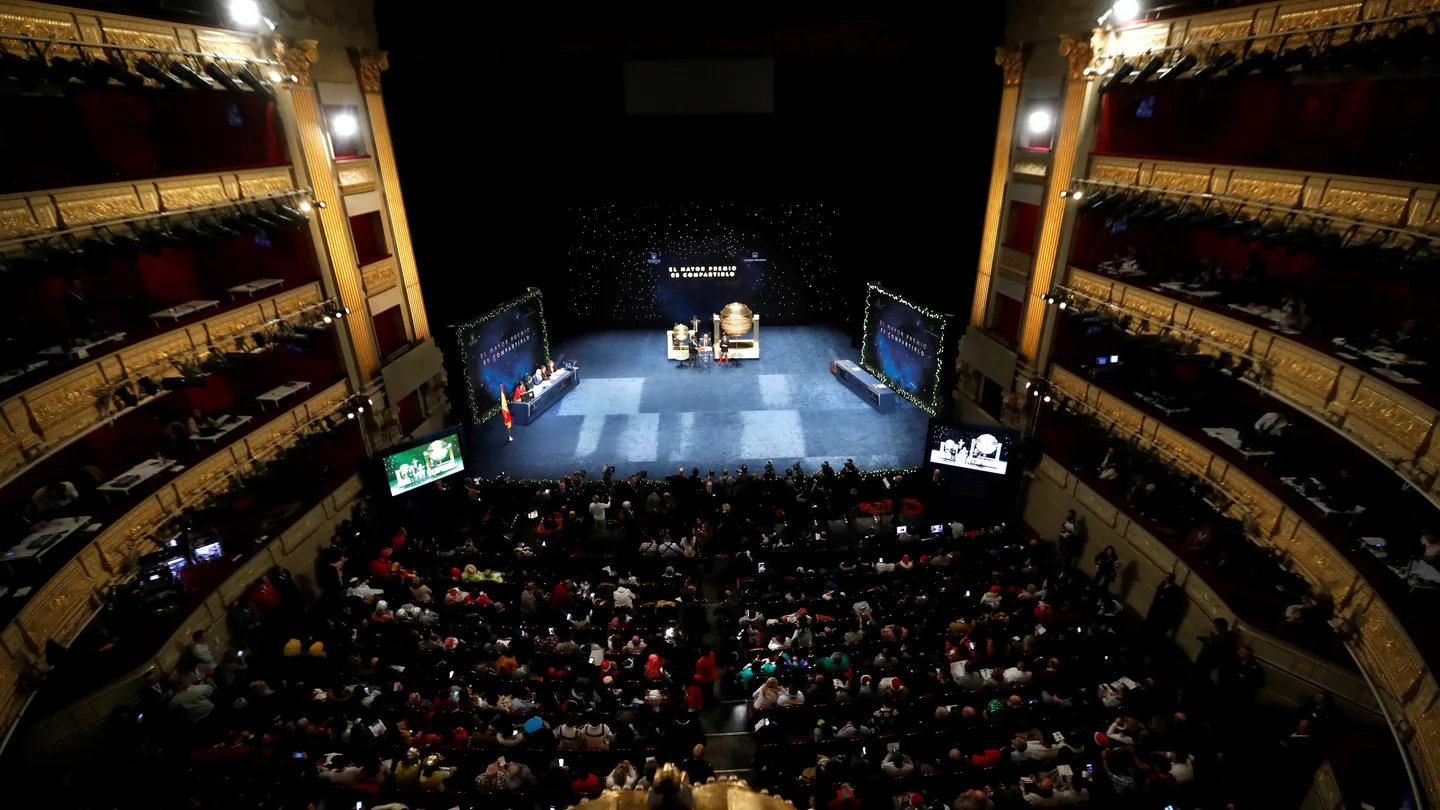 Vista general del Sorteo Extraordinario de la Lotería de Navidad, en el Teatro Real de Madrid Lotería de Navidad 2017