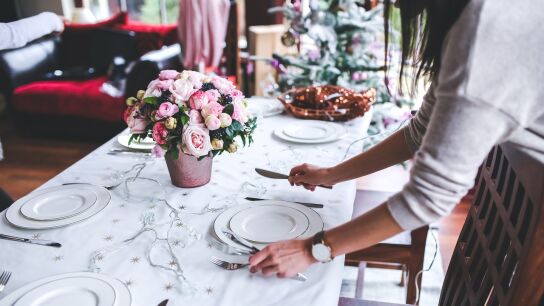 Foto de archivo de una cena navide&ntilde;a