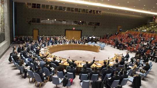 Pleno del Consejo de Seguridad durante una votación sobre la propuesta de Estados Unidos para endurecer las sanciones contra Corea del Norte Pleno del Consejo de Seguridad durante una votación sobre la propuesta de Estados Unidos para endurecer las sanciones contra Corea del Norte