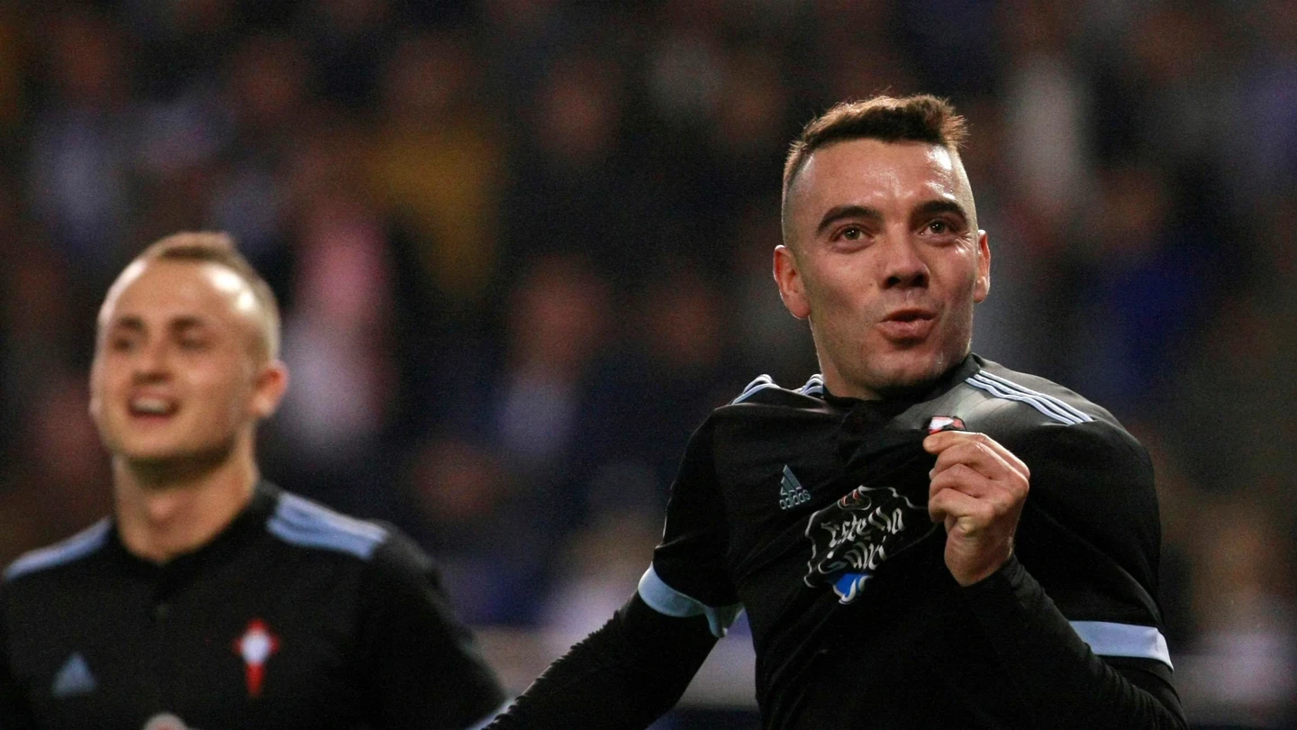 Iago Aspas celebra un gol en Riazor Iago Aspas celebra un gol en Riazor