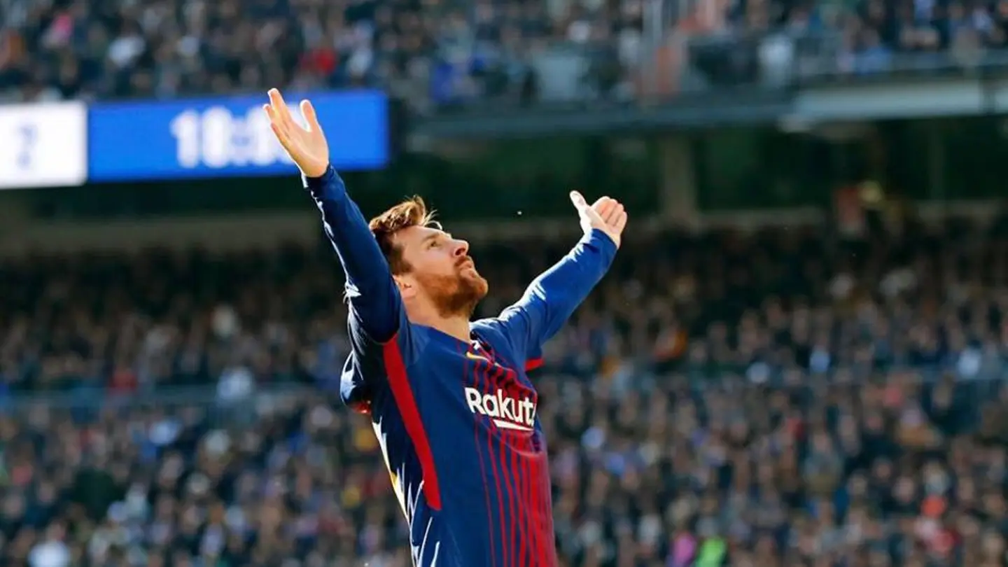 Messi celebra un gol Messi celebra un gol